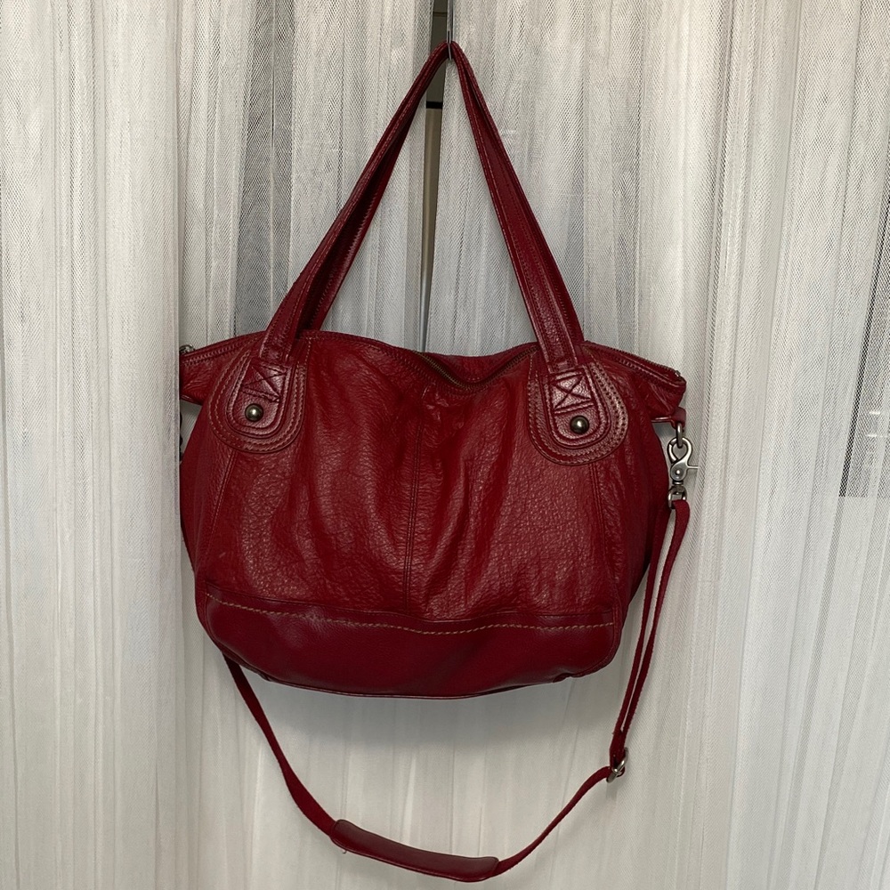 The Sak Elegant Burgundy /Red 100% Leather Hobo/ Bag